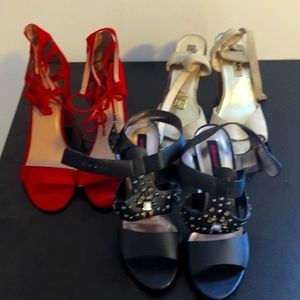 3 Lot Women's Heels sz 9 & 10
